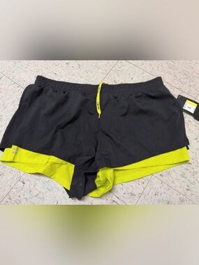 Hind Black & Yellow Athletic Shorts